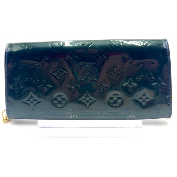 Auth Louis Vuitton Green Monogram Vernis Subset Boulevard Clutch Pouchette WOC - Picture 6 of 16
